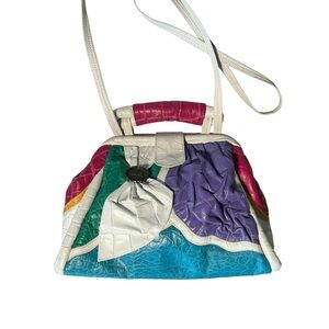 REEM Genuine Leather Patchwork Shoulder / Crossbody Handbag – Made in USA